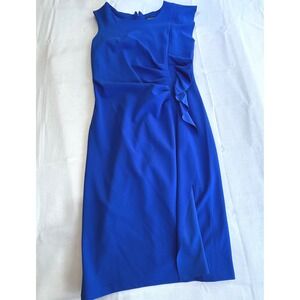 Enfocus Studio Royal Blue Ruched Sheath Dress Size 8